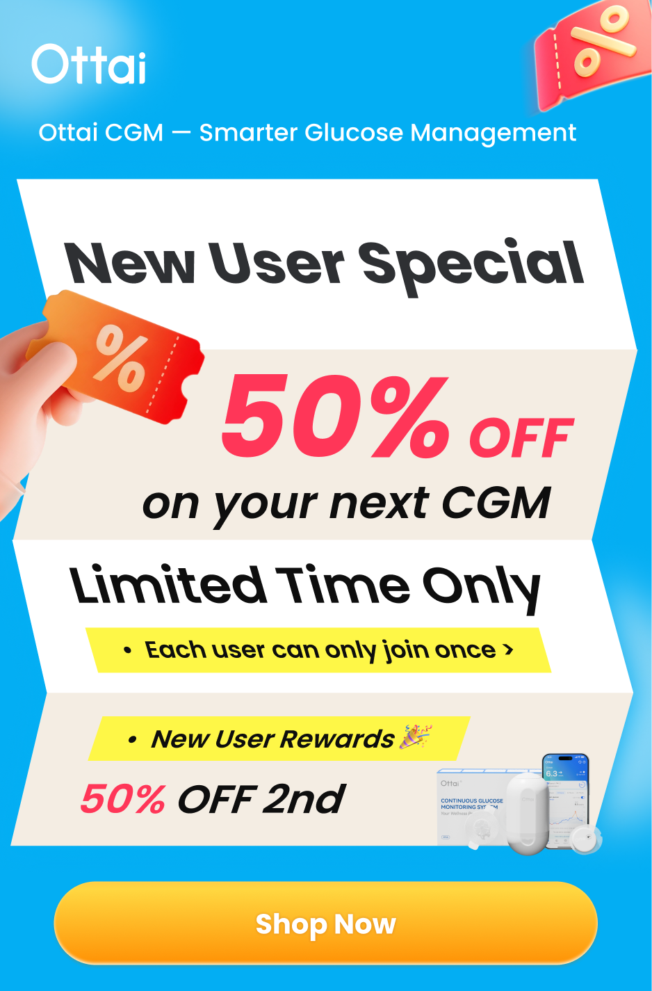 New user Second Sensor 50% Off